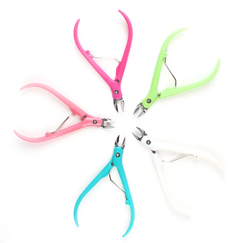 Manicure Pedicure Tools Cuticle Scissors Dead Skin Remover ABS Handle Toenail Ingrown Nail Art Cuticle Nipper Clipper Edge Cutter Manicure Scissor Plier Tool Pedicure Dead Skin Remover