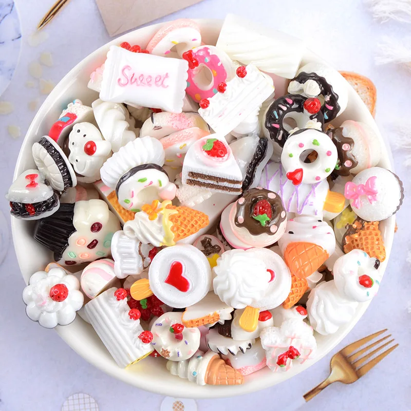 Small Decoden Pieces | Kawaii Resin Cabochons (Assorted Mix / 10 pcs by  Random)