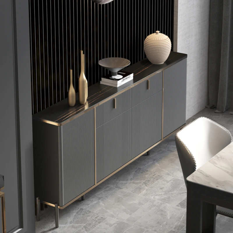 

Ultra-thin sideboard, against the wall, home modern, simple, light luxury, pantry, kitchen, solid wood cabinet