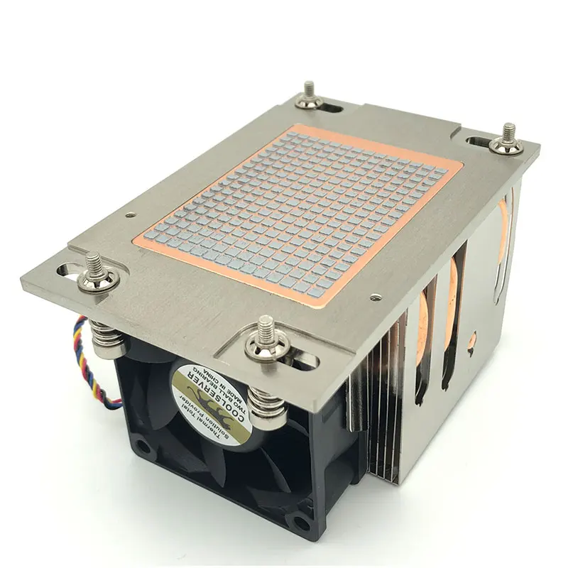 COOLSERVER P22 2U 4 히트 파이프 CPU 쿨러, PWM 냉각 조용한 팬, AMD SP3 마더 보드 Cpu 프로세서 팬 방열판 라디에이터