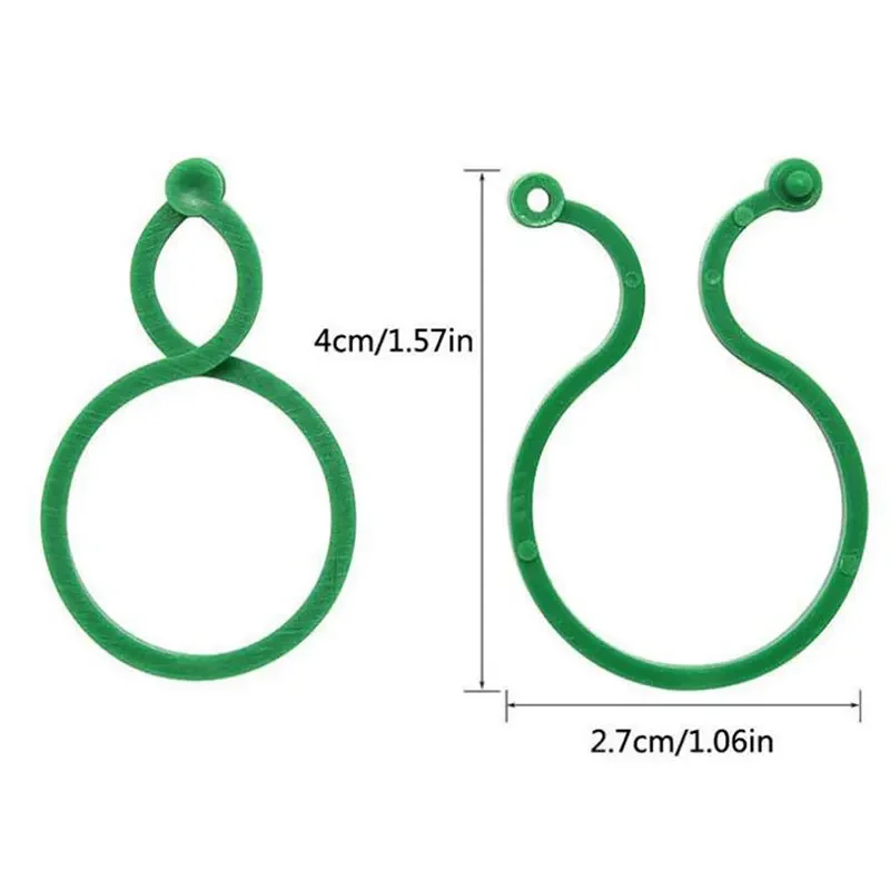 50pcs Garden Plant Support Clips Orchid Flower Ties Vegetables Tomato Vine Flower Clips Plastic Plant Locks for Securing Plants 6