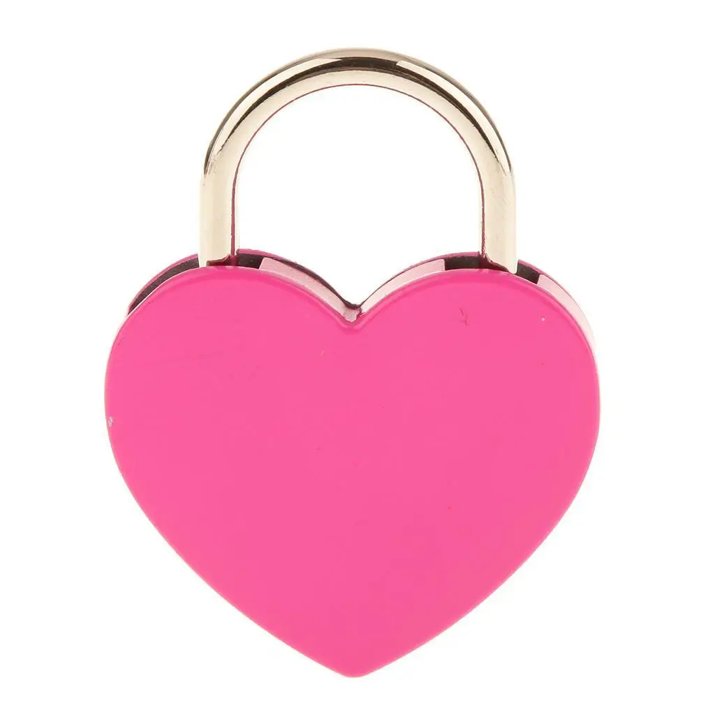 

Vintage Personalized Heart Shape Padlock w Key Travel Locker Set - Peach L