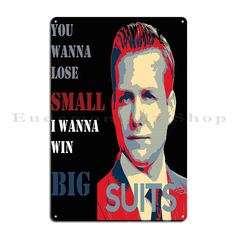 Harvey Spector Quotes 포스터, 금속 플라크, 벽 장식, 맞춤형 클럽 바 클럽 하비 스펙터 주석 사인 포스터