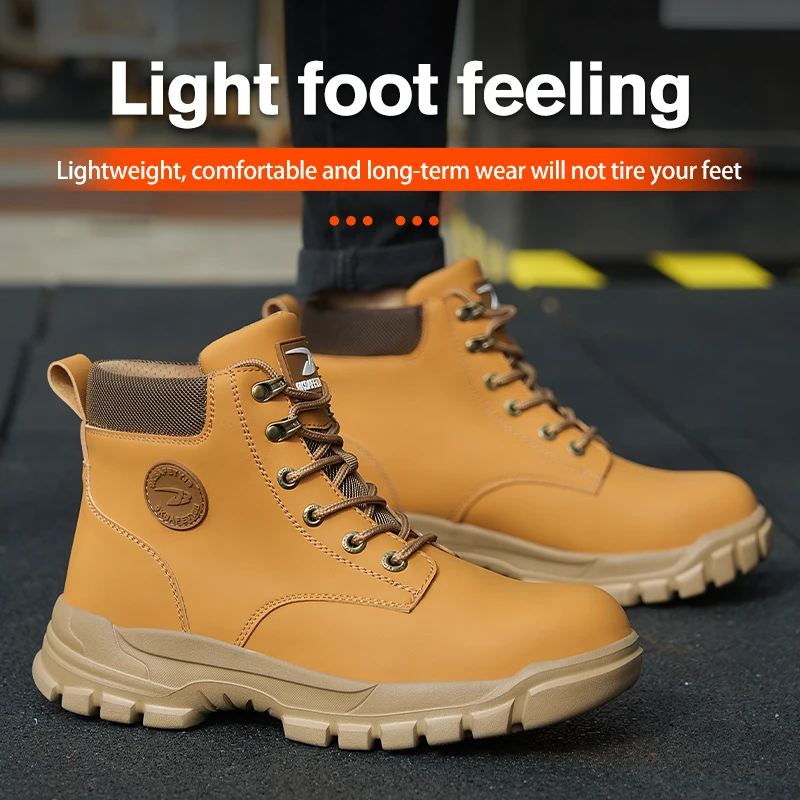 Men Safety Boots With Steel Toe Cap Anti-smash Work Safety Shoes Indestructible Work Boots Waterproof Hiking Protective Boots BEST SELLERS Men Safety Boots With Steel Toe Cap Anti-smash Work Safety Shoes Indestructible Work Boots Waterproof Hiking Protective Boots BEST SELLERS