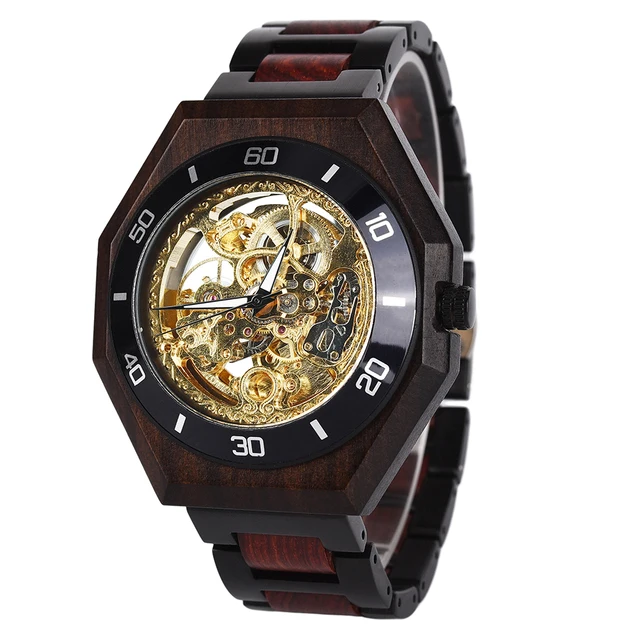 BOBO BIRD Wooden Mechanical Watch Men Luxury Automatic Wristwatch Reloj Mecanico Luminous Timepiece Custom Logo Great Gift Box mechanical field watch Mechanical Watches