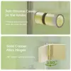 Frameless 32" W x 72" H Bifold Hinged Glass Shower Door Brushed Gold Left Installation Waterproof Seal Easy Entry and Exit 6