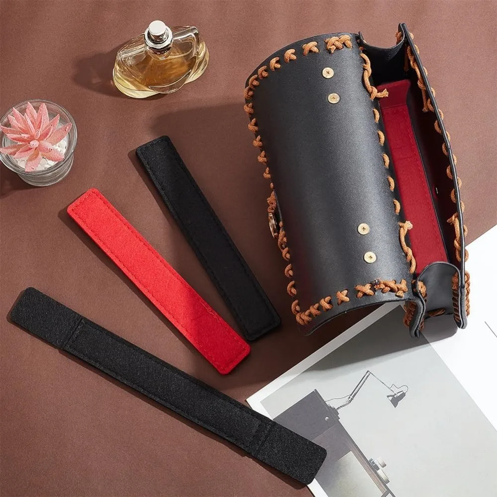 4pcs Base Shaper for WOC Handbag 2 Colors Felt Bag Base Shaper with Wings 10.2/7.1 Inch Rectangle Clutch Bag Bottom