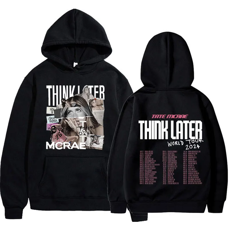 Acquista Tate McRae TIT FOR TAT Nuovo Album Felpe con Cappuccio Donna Uomo Nuova Moda Abbigliamento Manica Lunga Autunno Unisex Harajuku Y2K Pullover Streetwear in Italia a partire da 10