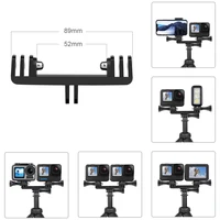 Dual Twin Mount Double Head Tripod Adapter for GoPro Hero 13 12 11 10 9 Insta360 SJCAM AKASO DJI OSMO Action Camera Accessories - Image 3