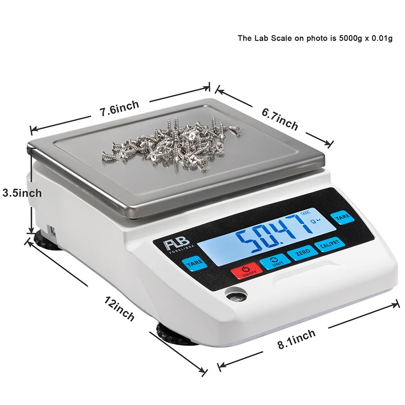 Lab Scale .01g Precision Electronic Balance Industrial Shipping Weighing Counting Scale Scientific Jewelry Rang2-5kg