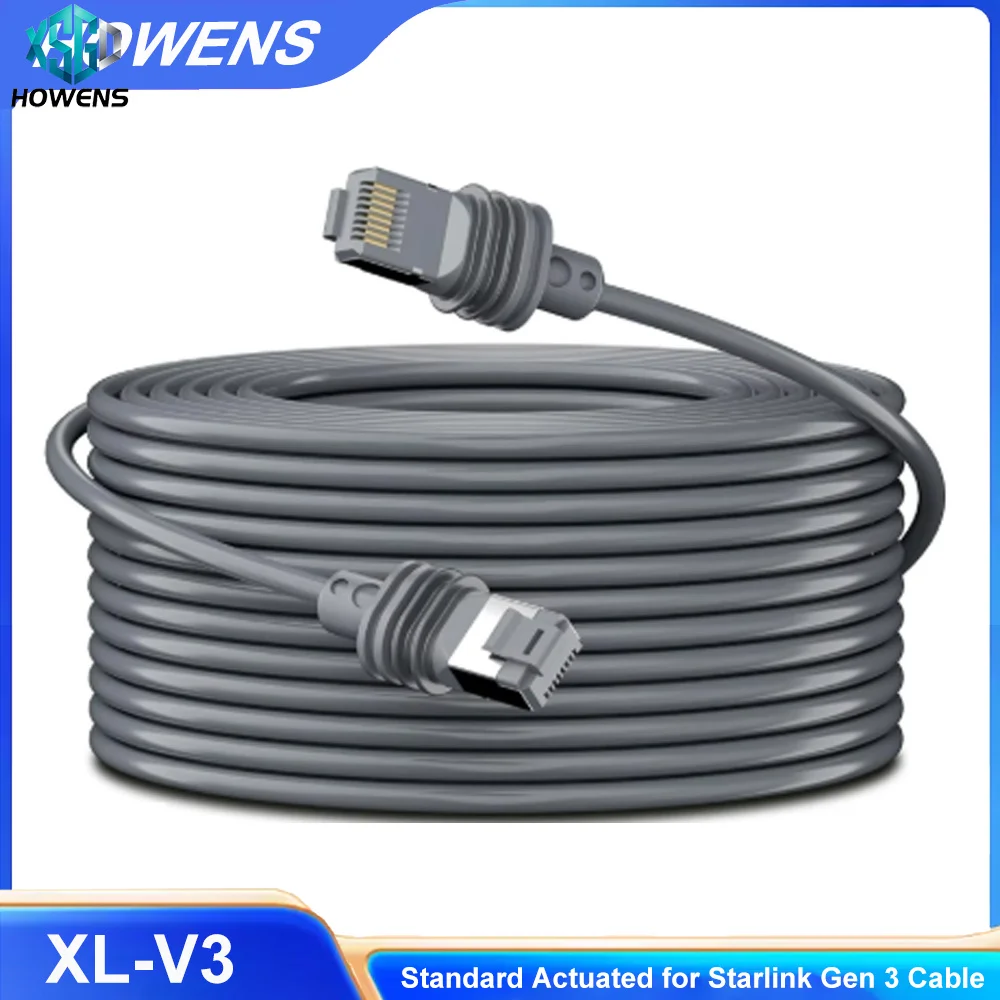 하우엔스 3M 6M 15M 30M 46M 스타링크 GEN3 세대 연장 케이블 기가비트 이더넷 RJ45 라우터 케이블 (스타링크 위성용)