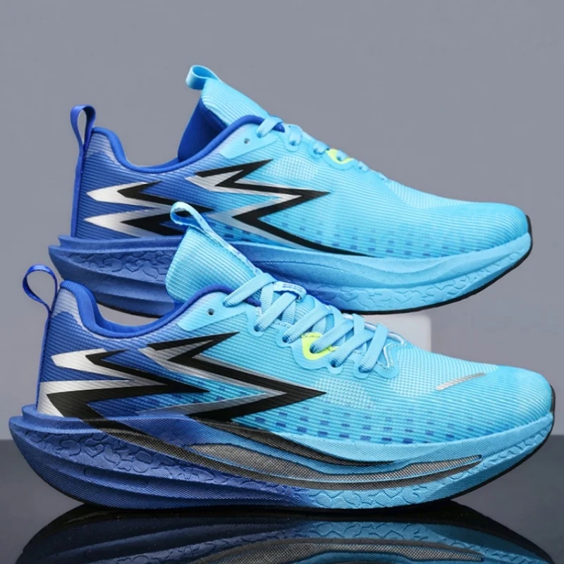 Running Shoes Men Marathon Sports Stability Carbon Board Breathable Lightweight Comfortable Women's Athletic Nonskid Sneakers