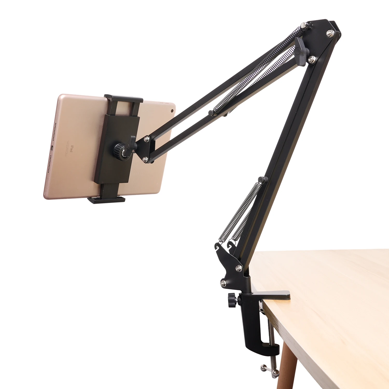 Desktop Metal Tablet Stand Braço Ajustável Suporte Preguiçoso para Ipad Smartphone Holder Bed Mount - Imagem 4