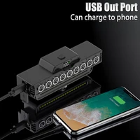 Phare de vélo à 9 LED rechargeable USB-C pour VTT, avec klaxon intégré, accessoires de cyclisme pour la sécurité nocturne 2