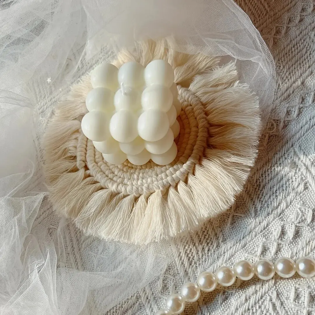 Table Mat Set Non-Slip Round Cotton