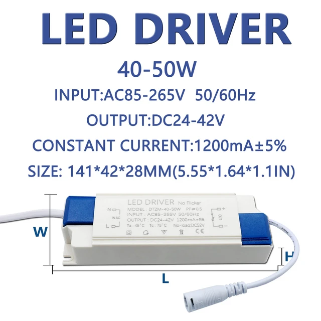 18W 30W 36W 42W 48W 50W LED Panel light driver adapter AC85-265V Power  supply 300mA 600mA 1050mA 1200mA 1500mA DC Transformer - AliExpress