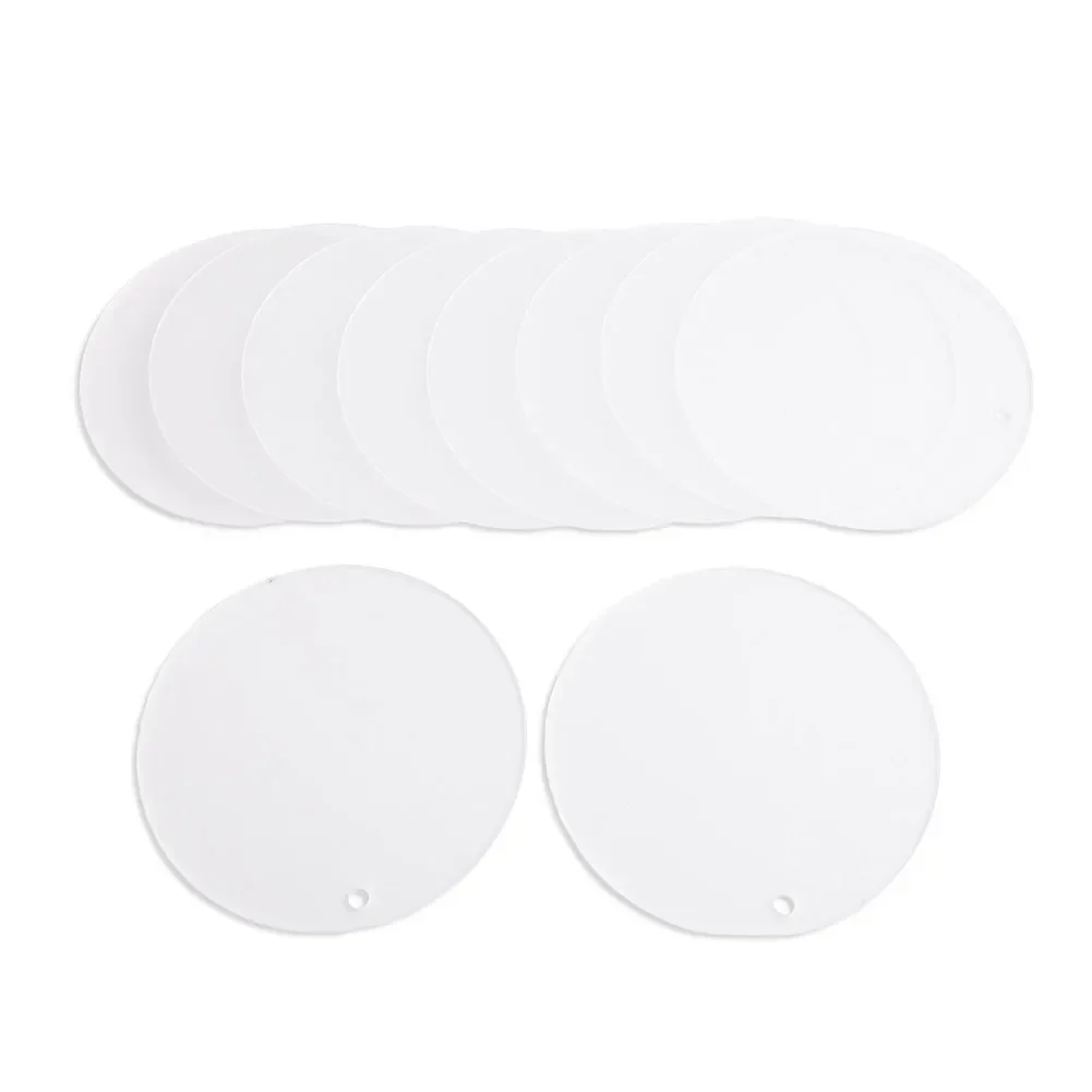 Clear Cast Acrylic Circle Discs Round Plate Craft Blank Acrylic Bauble Christmas Tree DIY Pendant 10PCS 5-10CM