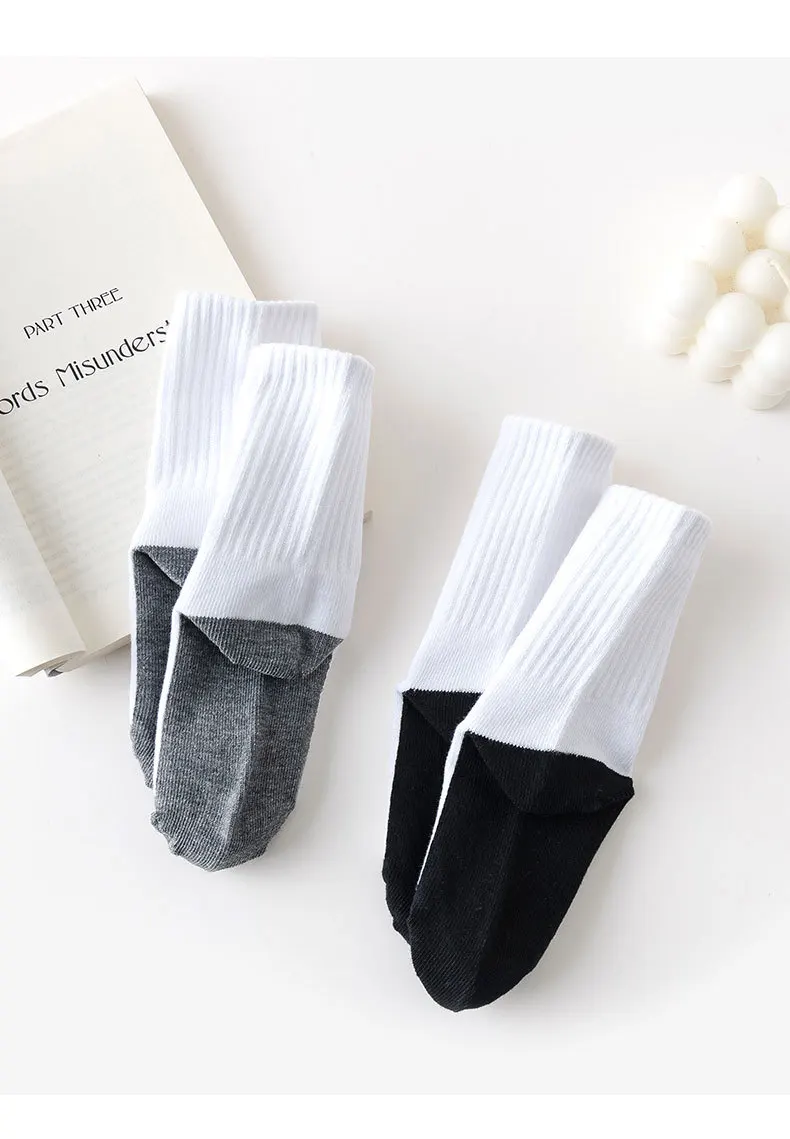 5 Paar weiche Baumwoll-Kindersocken, reinweiße Sportsocken mit mittlerer Wade für Jungen und Mädchen, Kleinkinder, Studentensocken – Detail 6