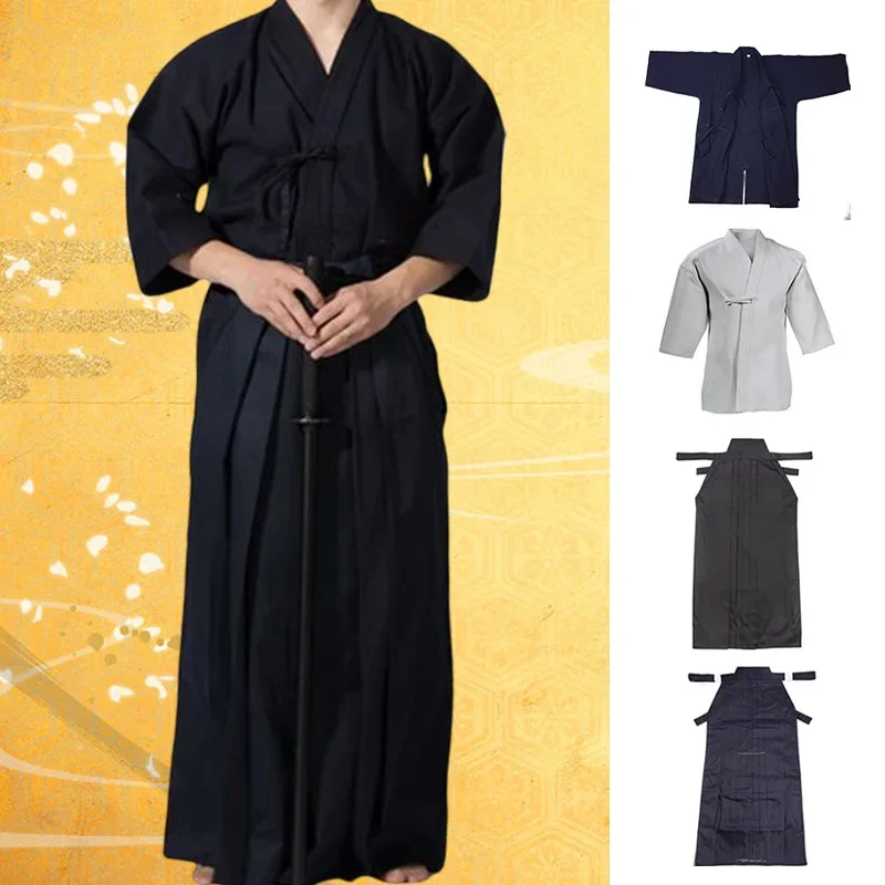 Kendo Uniforms Martial Arts Clothing Kendo Aikido Hapkido Martial Arts Suit Men Women Hakama Aikido Uniforme Kung Fu Taekwondo martial arts uniform
