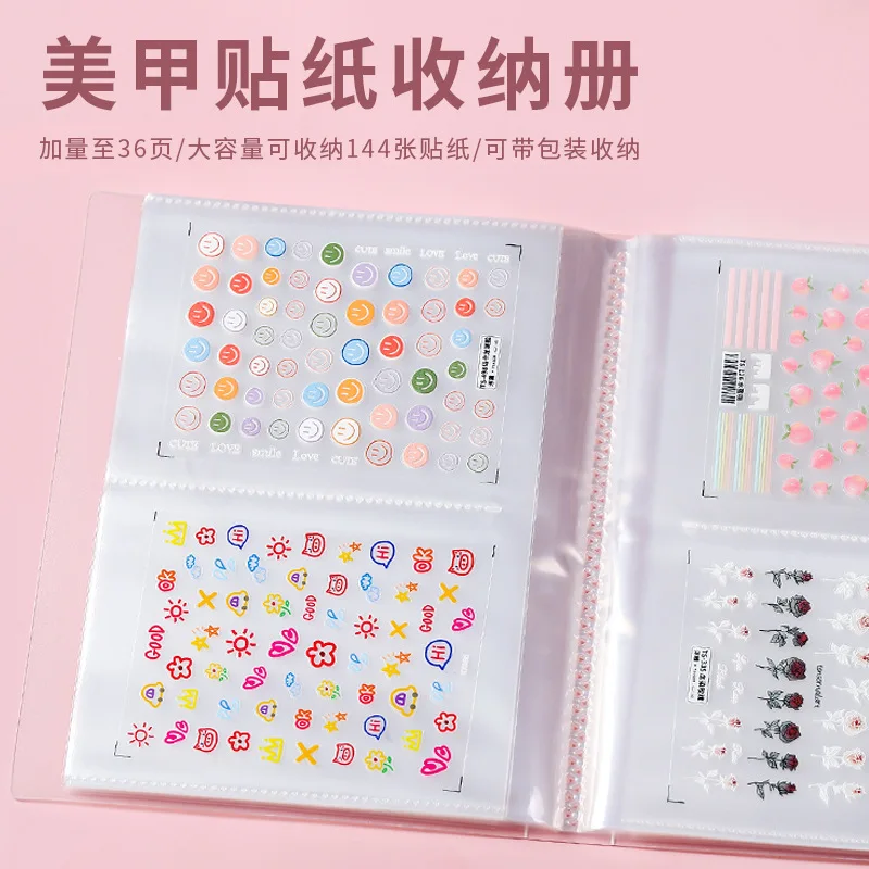 

[Meow.Sensei] Japanese Style Nail Beauty Simple Style Stickers Storage Book Large Capacity Nail Sticker Transparent Nail Sticker