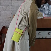 New Fashion Cute Phone Bag Simple Green Rose Red Shoulder Bag Crossbody Bag Girls Fabric Small Bag Storage Bag Purse Card Holder - Image 4