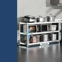 ชั้นวางของหลายชั้น เฟอร์นิเจอร์ ตู้ครัว ชั้นเก็บของ สแตนเลส ชั้นวางอุปกรณ์ครัว โต๊ะทำงานครัว เตาในครัวเรือน 6