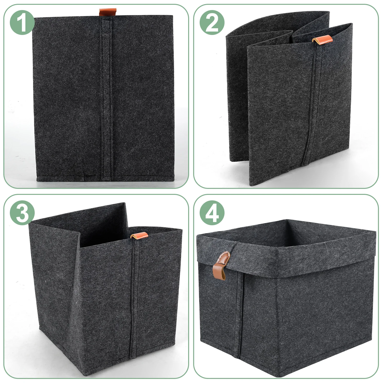 6Pcs Fabric Cube Foldable Storage Organizers Clothes Blanket Organizer Box Closet Storage Bins with Hanging Ring Toys Basket Hot 5
