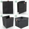 6Pcs Fabric Cube Foldable Storage Organizers Clothes Blanket Organizer Box Closet Storage Bins with Hanging Ring Toys Basket Hot 5