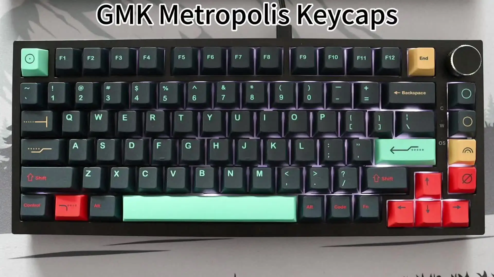 GMK Metropolis Keycaps PBT 129 Keys Cherry Profile Five Side Dye