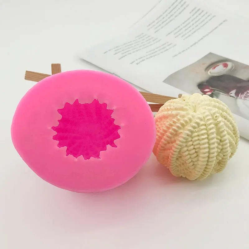 3d Knitting Wool Ball Silicone Candle Mold Diy Fondant Cake Decorating