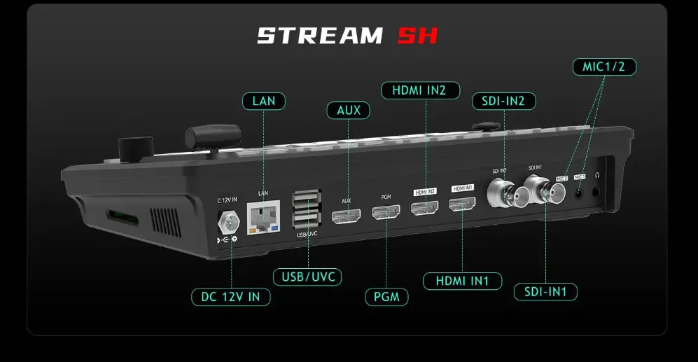 Cinetreak Stream 1/SH/1S 5 Channel Video Mixer Switcher Video Switch Controller
