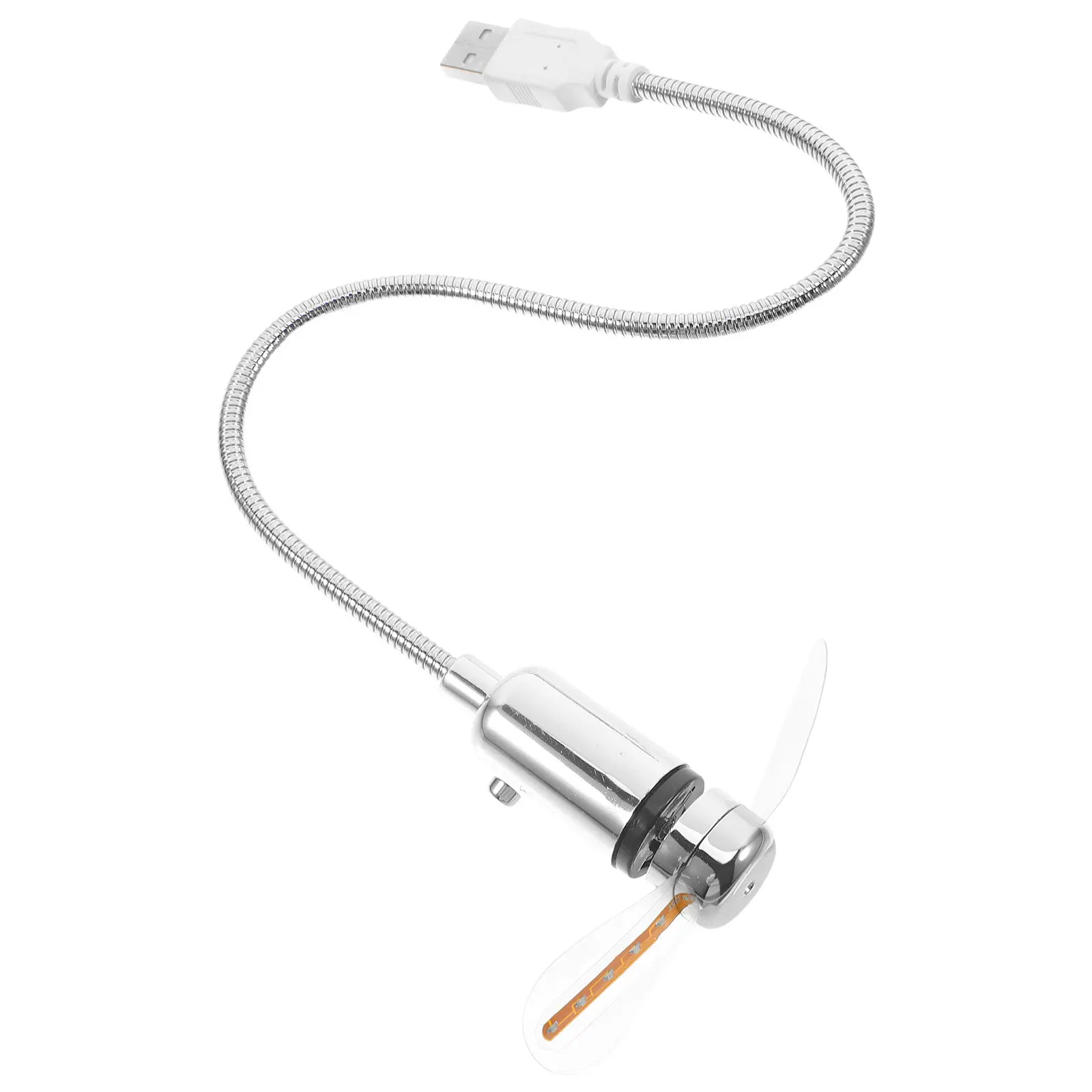 USB 미니 LED 팬 실버 41Cm 64 동적 색상 패턴 데스크탑 노트북 냉각 팬 드라이버 설정 필요 없음 휴대용 선물
