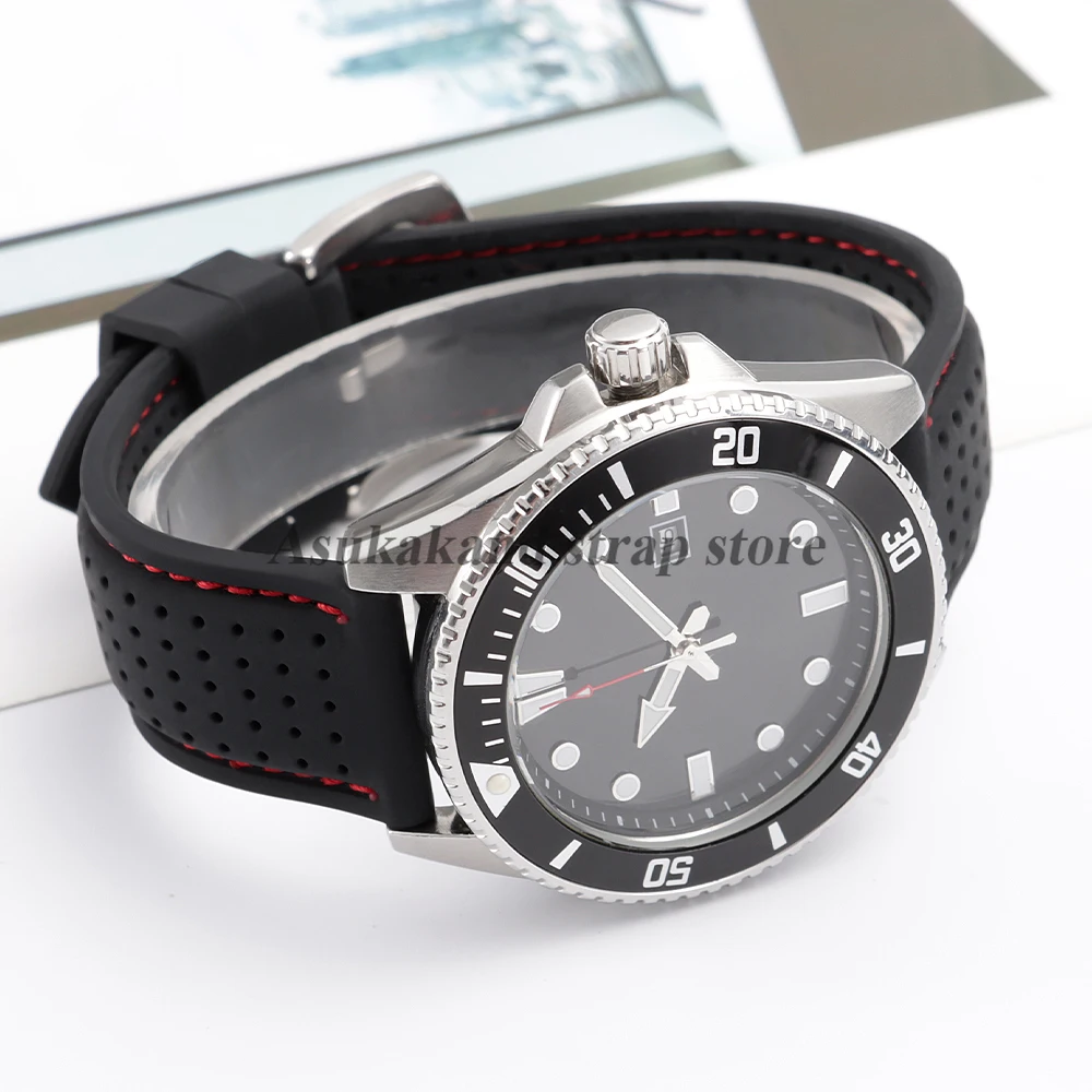 Enhanced Silicone Waterproof Watch Band - Soft, Breathable, Quick Release Wrist Strap