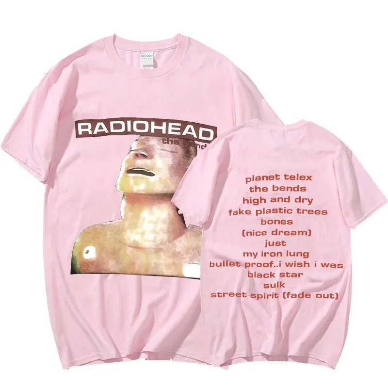 トップス radio head the beneds S/S band tee fade Rock-Band-Radiohead-The-Bends-