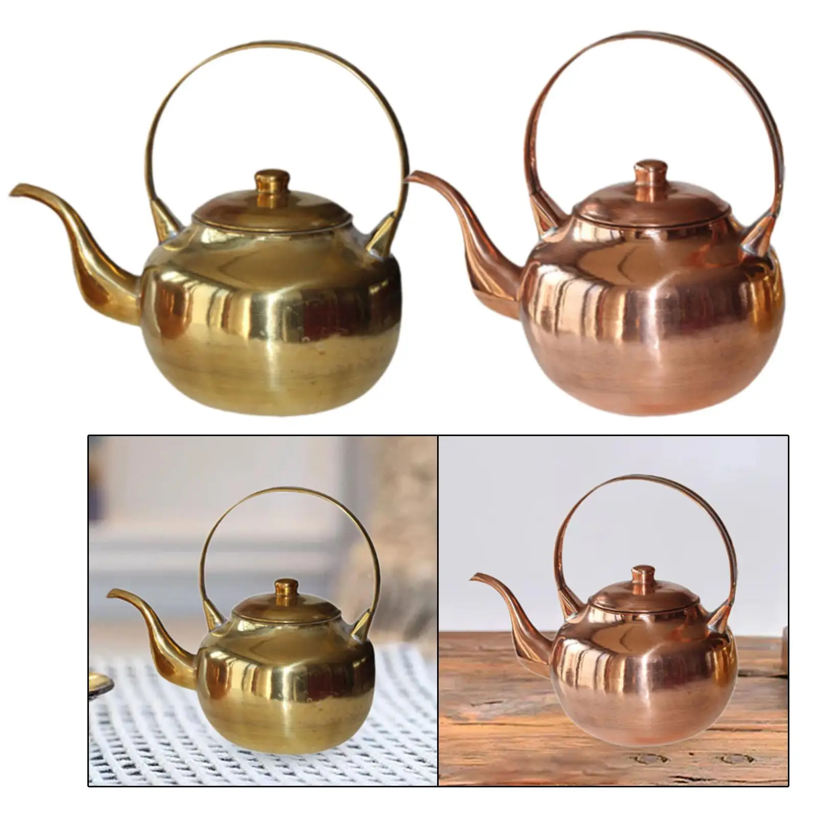 Copper Kettle 1.2L for Gas Stoves Induction Hob Camping Induction/Gas Stoves Copper Kettle 1.2L for Gas Stoves Induction Hob Camping Induction/Gas Stoves