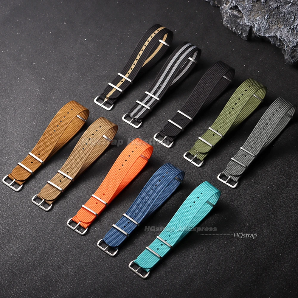 Braided Nylon Universal Sport Watch Strap - Versatile Military-Style Wrist Band Accessory