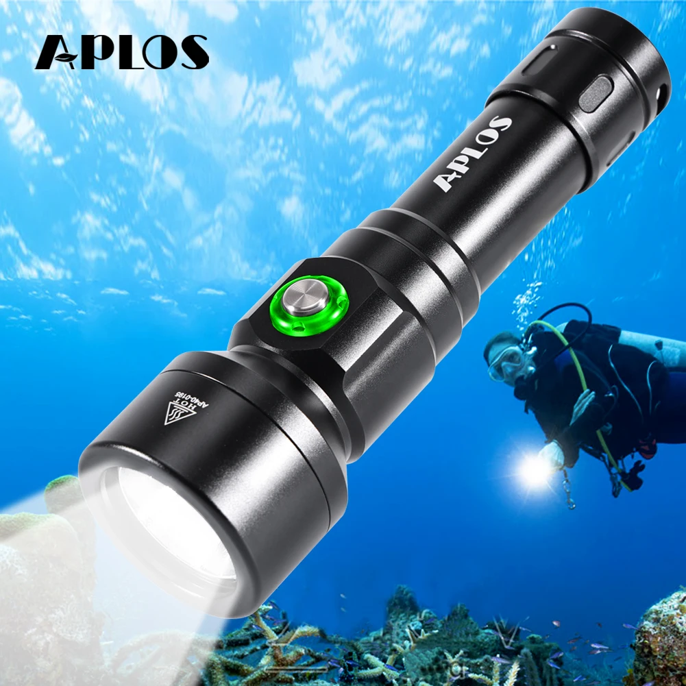 

APLOS AP40 4000 Lumens Scuba Flashlight XHP70 High Brightness LED Dive Torch IPX8 Waterproof Underwater 150m Diving lanterna