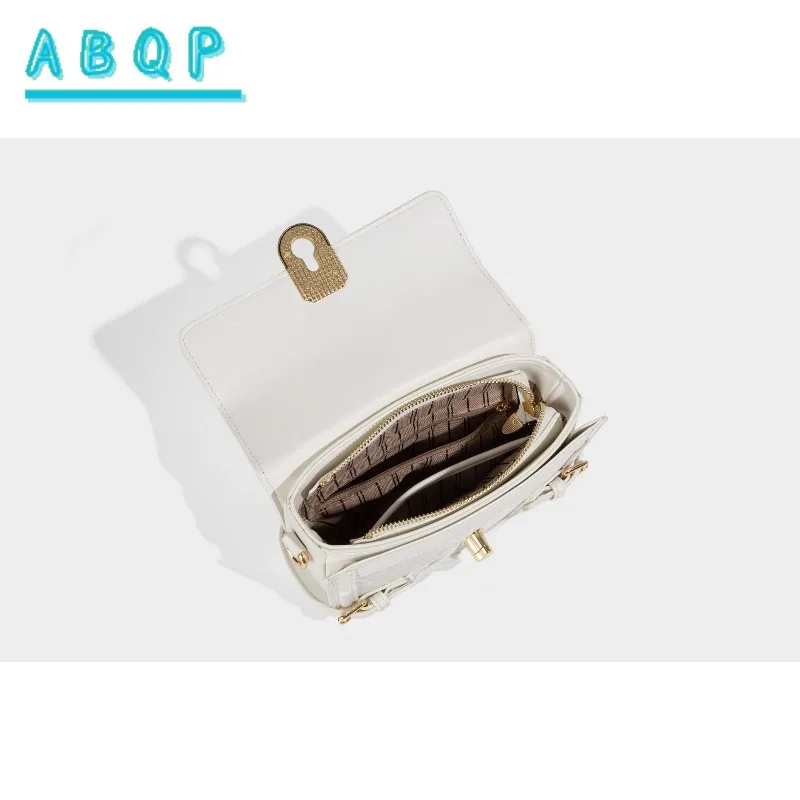 ABQP Nuova borsa a tracolla da donna di marca di lusso, borsa da donna alla moda, con ricamo a farfalla, piccola borsa quadrata, grande capacità - immagine 6
