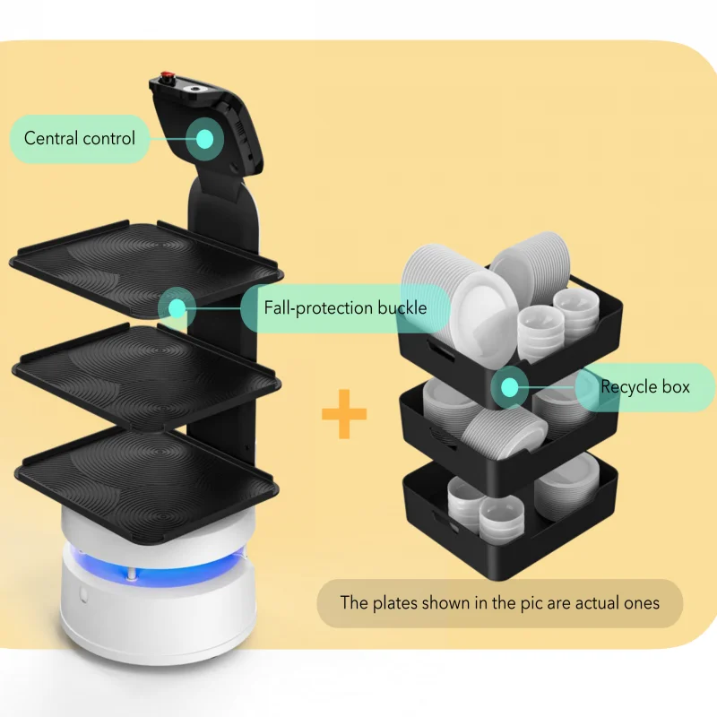 Intelligent Food Delivery Service Robots Automatic Navigation Food Truck Restaurant and Hotel Serving Robot