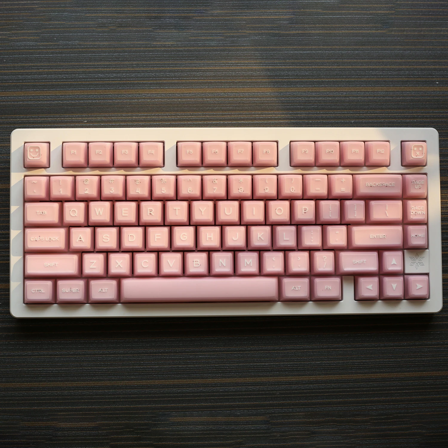KBDiy PBT SA Keycaps: Vibrant Pink Translucent Set for Mechanical Keyboards