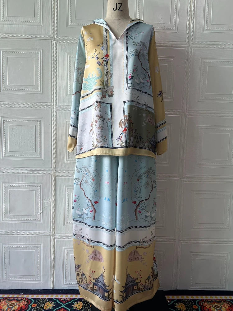 طقم نسائي صيفي جديد مكون من قطعتين، يتميز بتصميم أ...