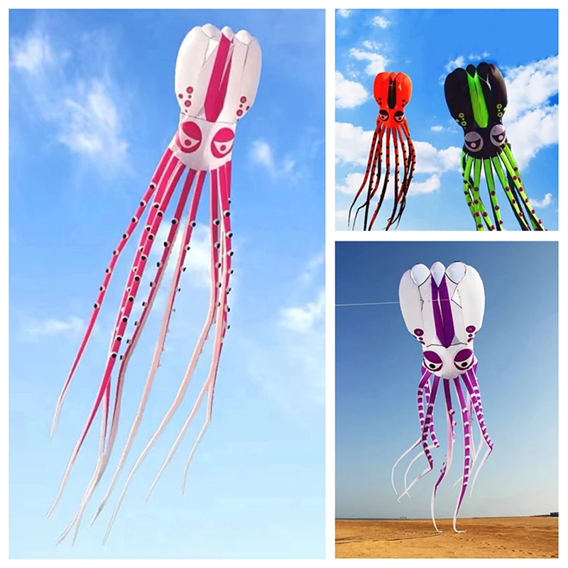 

Free Shipping 18m Octopus kites inflatable toys parachute windsurf colorful flying kites Dragon kite flying board kite adult