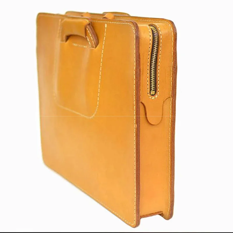 500gsm kraft paper men suitcase sewing pattern leather craft handbag shoulder bag die cutting template 36x28x6cm