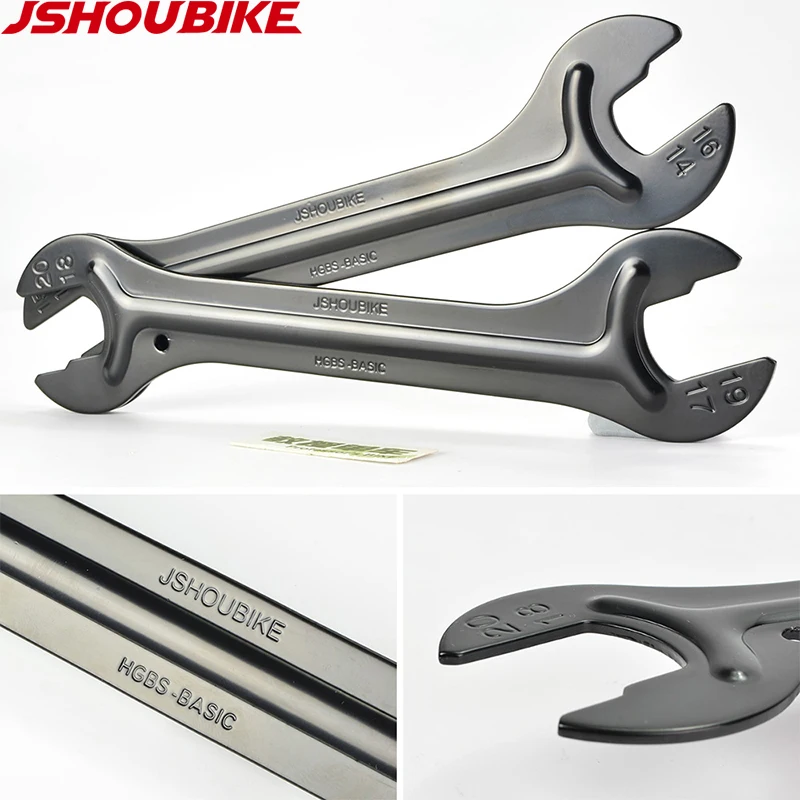 JSHOU BIKE Head Open End Axle Hub Cone Wrench 13 to 24mm High Carbon Steel Bicycle Removal Repair Tool