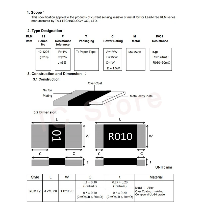 2512 SMD Alloy Resistor 2W 1% R001 R002 R003 R004 R008 R009 R010 R012 R015 R020 R025 R060 R070 R100 R120 R150 10PCS smd resistor smd chip resistor