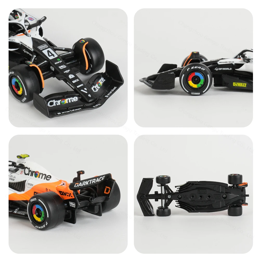 Bburago 1:43 2023 Monaco Mclaren MCL60 F1 Formula Car Die Cast Vehicles Collectible Model Racing Toys 6