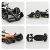 Bburago 1:43 2023 Monaco Mclaren MCL60 F1 Formula Car Die Cast Vehicles Collectible Model Racing Toys 6