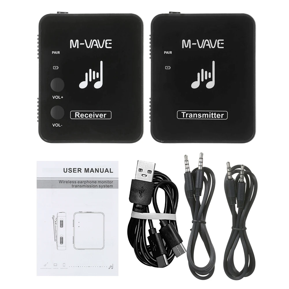 M-Vave MS-1 monitor system Transmitter Receiver M8 Wp-10 2.4G wireless transmission Headphone Earphone for Stereo Stage Audio