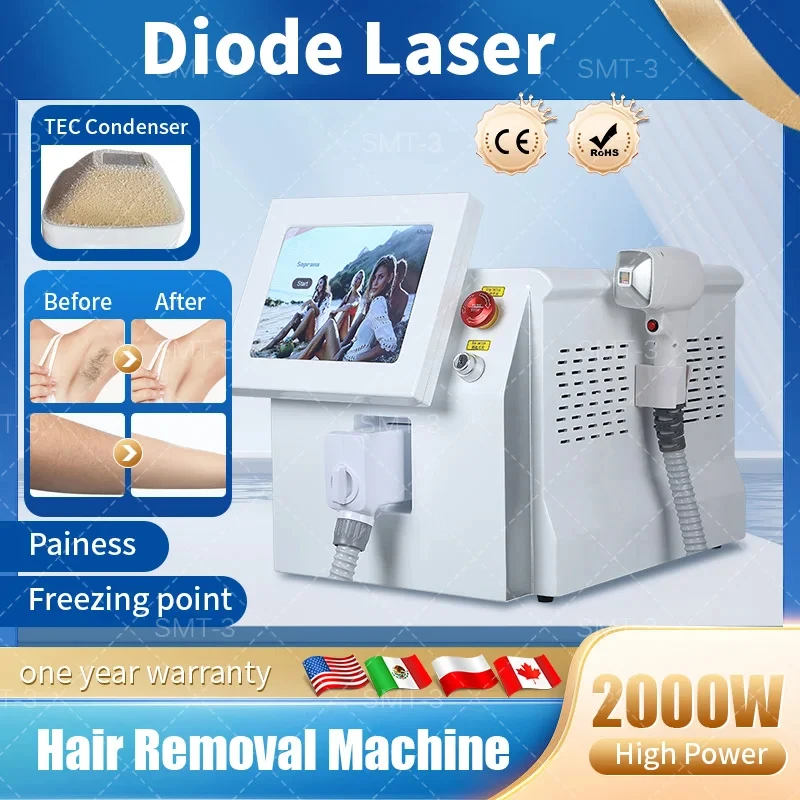 

Permanenting 755Nm 1064Nm 3 Wavelength 808 755 1064 Nm Permanent Remover 808Nm Diode Laser Hair Removal Beauty Equipment