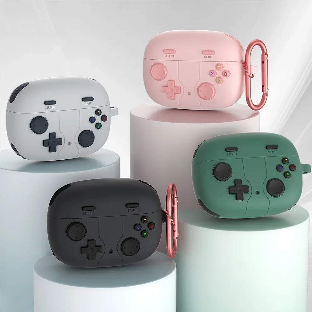 Luxury Silicone Shockproof Earphone Case with Keychain